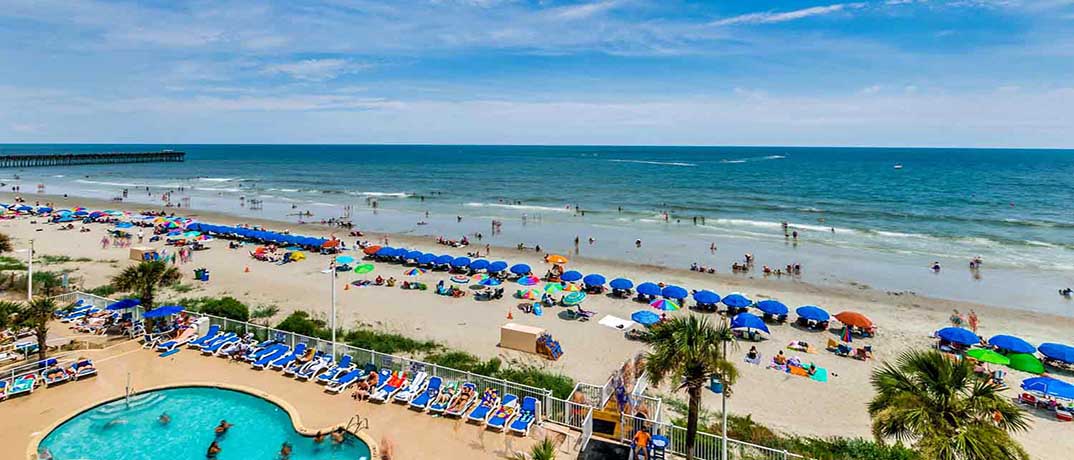 Oceanfront view from balcony