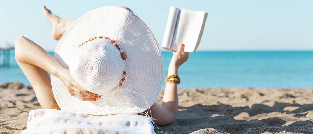 Reading a Book on the Beach