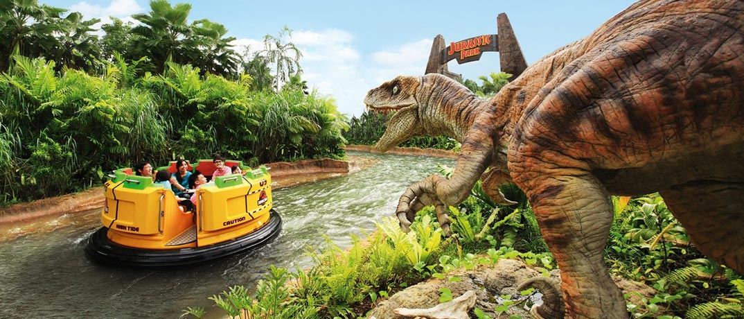 Como é a área Jurassic Park do Islands of Adventure?