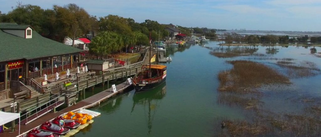 Aerial view of the Marshwalk