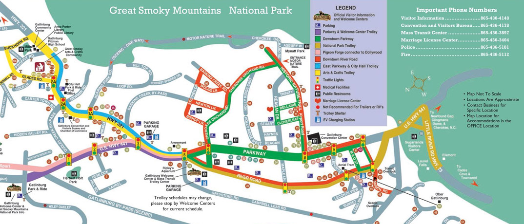 Directions To Downtown Gatlinburg Gatlinburg Trolley System | Gatlinburg Mass Transit | How To Get Around